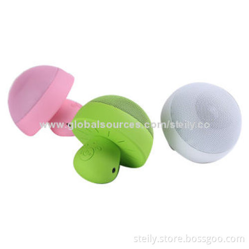 Multicolor Small Mushroom Bluetooth Speaker for iPhone/iPad and Bluetooth-enabled Devices
